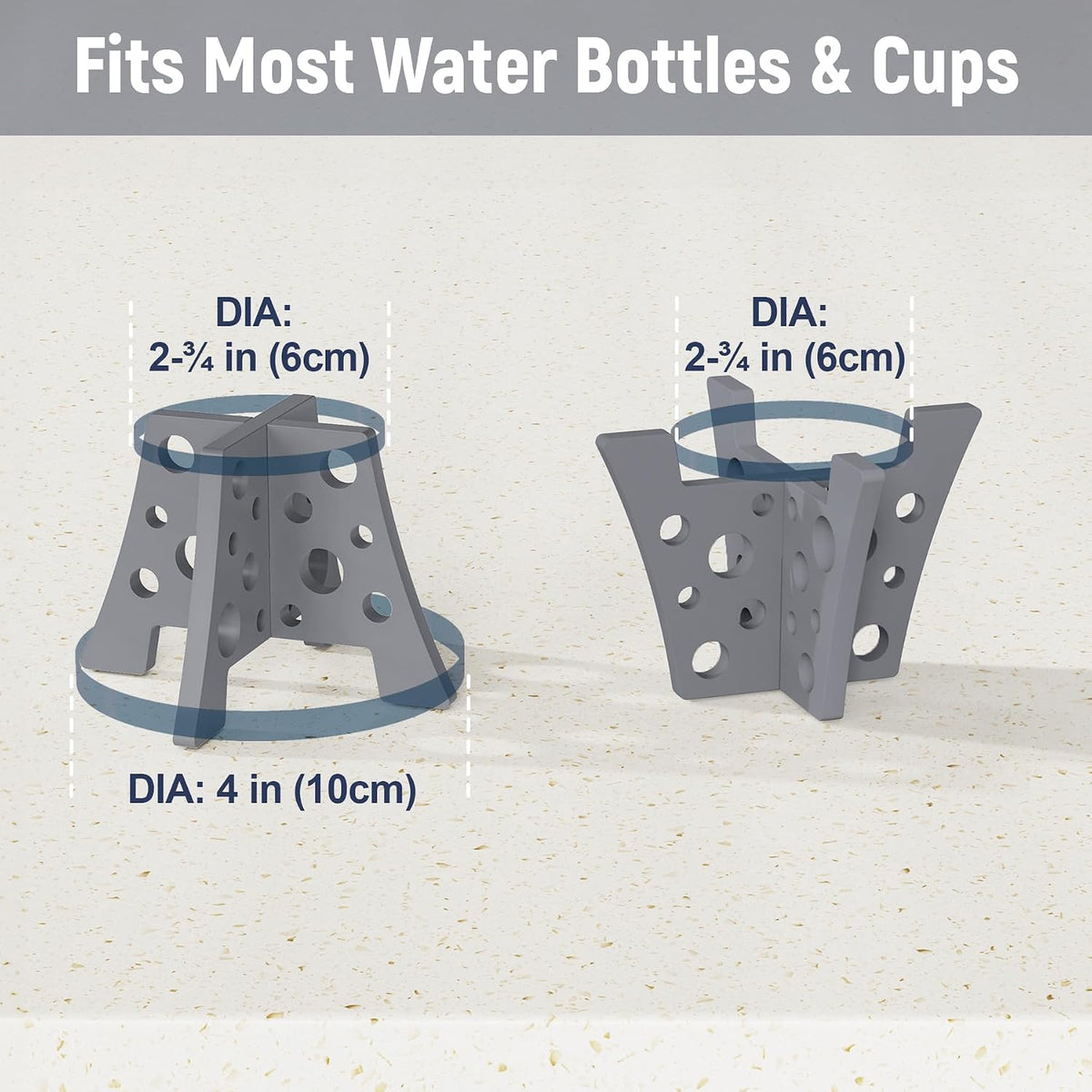 Silicone Water Bottle Drying Racks Set of 3 with Drip Tray,Cheese Style for Faster Drying,Bottle Dryer Racks Fit for Stanley YETI Cups Owala Sports Bottle Baby Bottle Thermoses Mugs