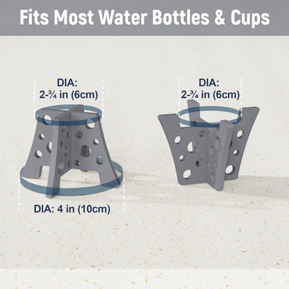 Silicone Water Bottle Drying Racks Set of 3 with Drip Tray,Cheese Style for Faster Drying,Bottle Dryer Racks Fit for Stanley YETI Cups Owala Sports Bottle Baby Bottle Thermoses Mugs