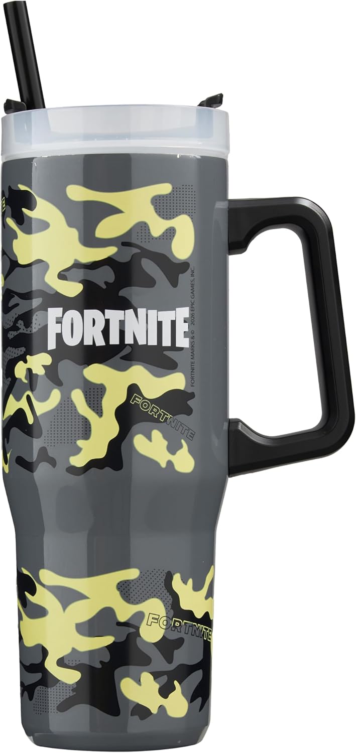 Pokemon Tumbler with Handle and Straw 32 oz, Keeps Hot 8 Hrs, Cold 12H & Ice 42H, BPA-Free Insulated Stainless Steel Water Bottle, Travel Mug, Gamer Gifts (Multi Pokemon)