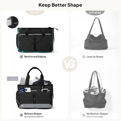 Teacher Tote Bag with Insulated Lunch Compartment 15.6" Laptop Bag