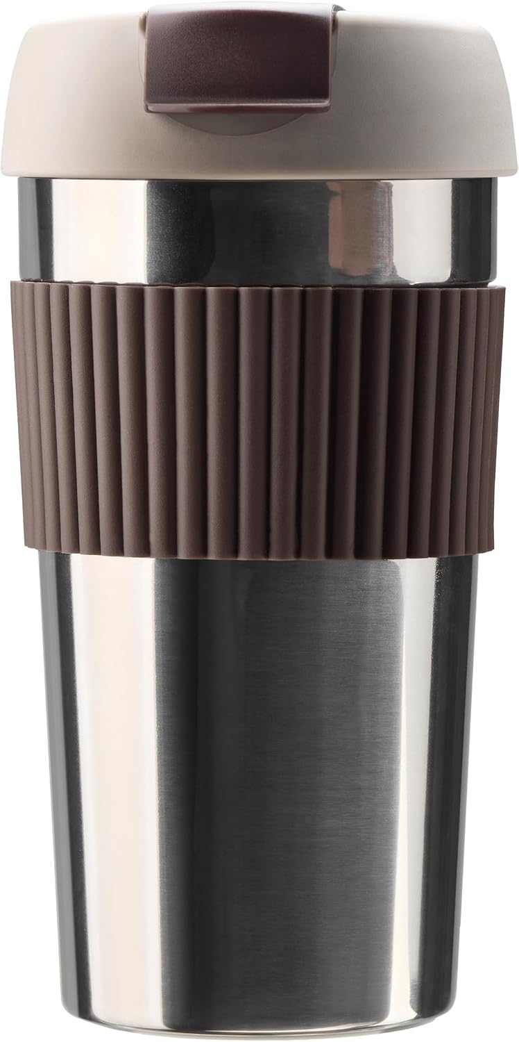 Stainless Steel Coffee Travel Mug, Insulated Coffee Tumbler Grey 16oz