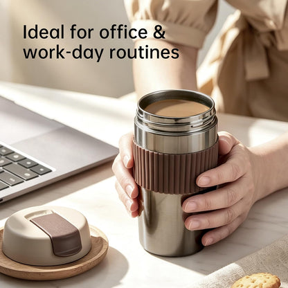Stainless Steel Coffee Travel Mug, Insulated Coffee Tumbler Grey 16oz