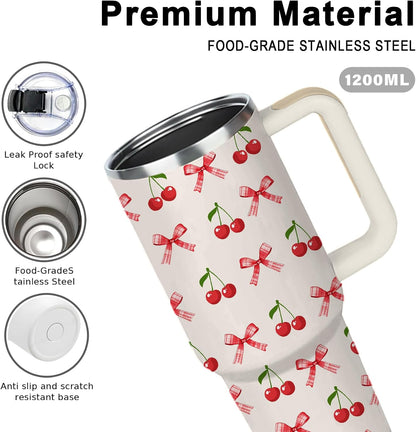 Pineapple Tumbler with Handle 40 oz, Pineapple Gifts For Women Girls, Birthday Christmas Funny Fruit Gifts for ananas Lover