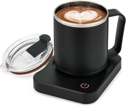 Coffee Mug Warmer for Desk with Auto Shut Off & 3-Temp Settings, Coffee Cup Warmer with Smart Safety Alert Home Office Accessory, Perfect for Coffee, Tea, Milk (No Mug)