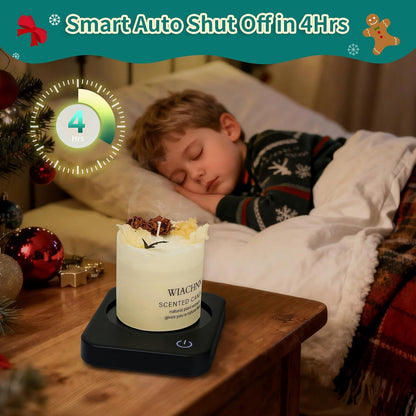 Coffee Mug Warmer for Desk with Auto Shut Off & 3-Temp Settings, Coffee Cup Warmer with Smart Safety Alert Home Office Accessory, Perfect for Coffee, Tea, Milk (No Mug)