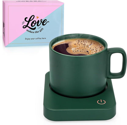 Coffee Mug Warmer for Desk with Auto Shut Off & 3-Temp Settings, Coffee Cup Warmer with Smart Safety Alert Home Office Accessory, Perfect for Coffee, Tea, Milk (No Mug)