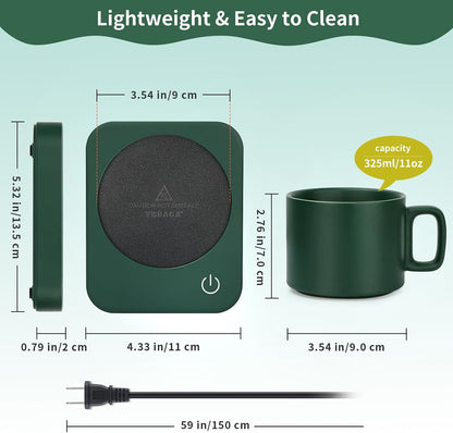 Coffee Mug Warmer for Desk with Auto Shut Off & 3-Temp Settings, Coffee Cup Warmer with Smart Safety Alert Home Office Accessory, Perfect for Coffee, Tea, Milk (No Mug)
