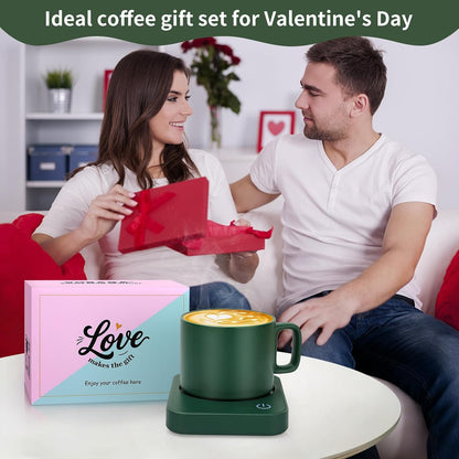 Coffee Mug Warmer for Desk with Auto Shut Off & 3-Temp Settings, Coffee Cup Warmer with Smart Safety Alert Home Office Accessory, Perfect for Coffee, Tea, Milk (No Mug)