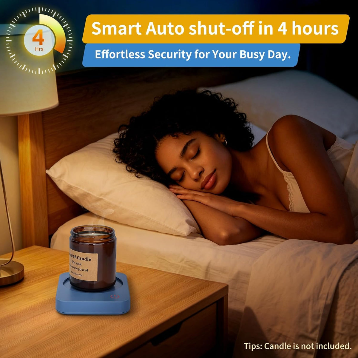 Coffee Mug Warmer for Desk with Auto Shut Off & 3-Temp Settings, Coffee Cup Warmer with Smart Safety Alert Home Office Accessory, Perfect for Coffee, Tea, Milk (No Mug)