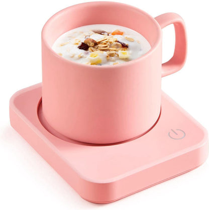 Coffee Mug Warmer for Desk with Auto Shut Off & 3-Temp Settings, Coffee Cup Warmer with Smart Safety Alert Home Office Accessory, Perfect for Coffee, Tea, Milk (No Mug)