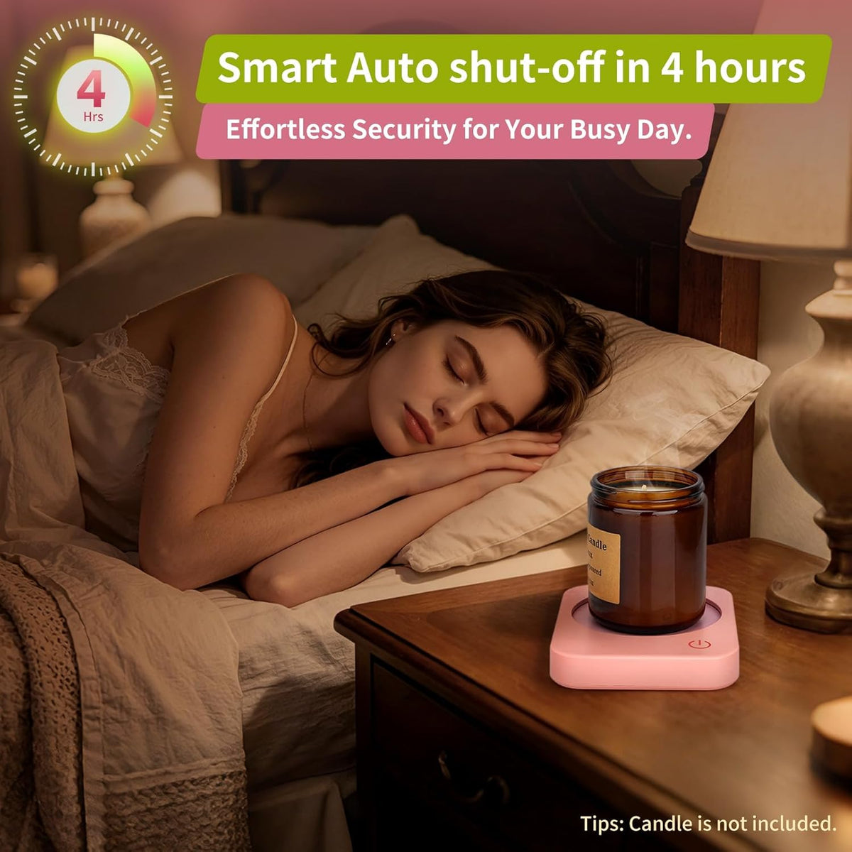 Coffee Mug Warmer for Desk with Auto Shut Off & 3-Temp Settings, Coffee Cup Warmer with Smart Safety Alert Home Office Accessory, Perfect for Coffee, Tea, Milk (No Mug)