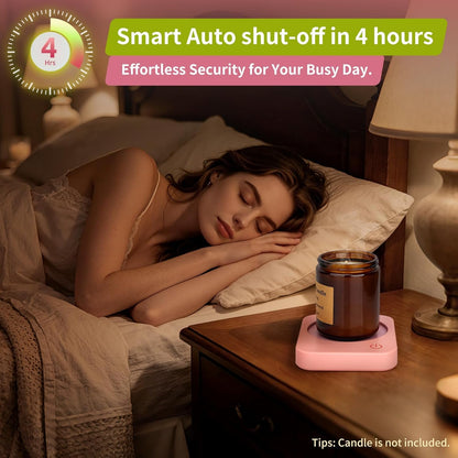 Coffee Mug Warmer for Desk with Auto Shut Off & 3-Temp Settings, Coffee Cup Warmer with Smart Safety Alert Home Office Accessory, Perfect for Coffee, Tea, Milk (No Mug)