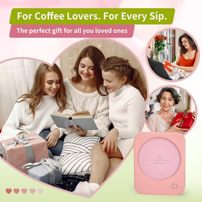 Coffee Mug Warmer for Desk with Auto Shut Off & 3-Temp Settings, Coffee Cup Warmer with Smart Safety Alert Home Office Accessory, Perfect for Coffee, Tea, Milk (No Mug)