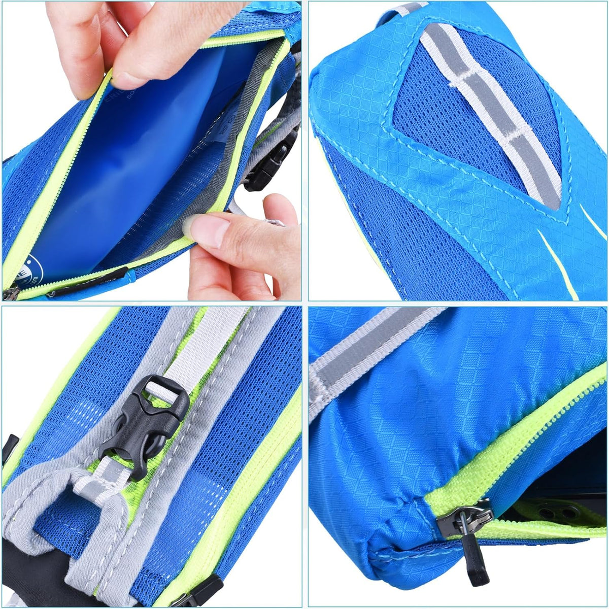 Azarxis TPU Soft Flask Collapsible Water Bottles BPA-Free 250ml 350ml 500ml for Hydration Vest Pack Running Hiking Cycling Climbing