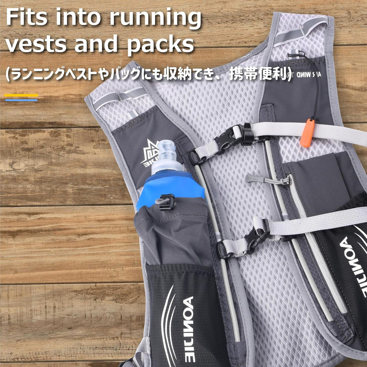 Azarxis TPU Soft Flask Collapsible Water Bottles BPA-Free 250ml 350ml 500ml for Hydration Vest Pack Running Hiking Cycling Climbing