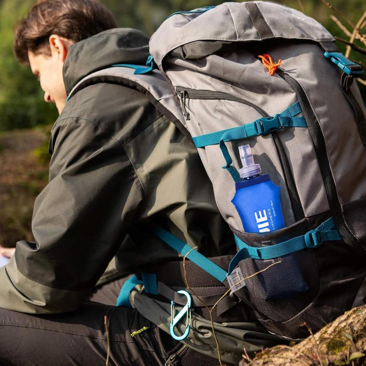 Azarxis TPU Soft Flask Collapsible Water Bottles BPA-Free 250ml 350ml 500ml for Hydration Vest Pack Running Hiking Cycling Climbing