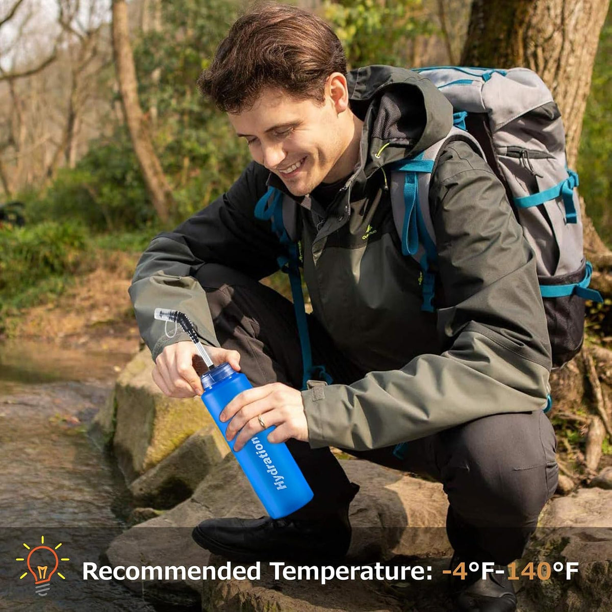 Azarxis TPU Soft Flask Collapsible Water Bottles BPA-Free 250ml 350ml 500ml for Hydration Vest Pack Running Hiking Cycling Climbing