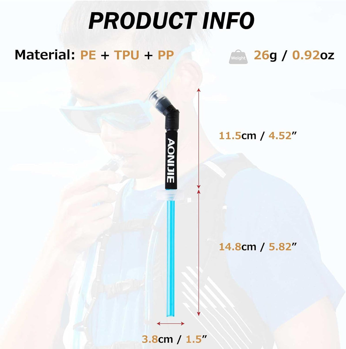 Azarxis TPU Soft Flask Collapsible Water Bottles BPA-Free 250ml 350ml 500ml for Hydration Vest Pack Running Hiking Cycling Climbing