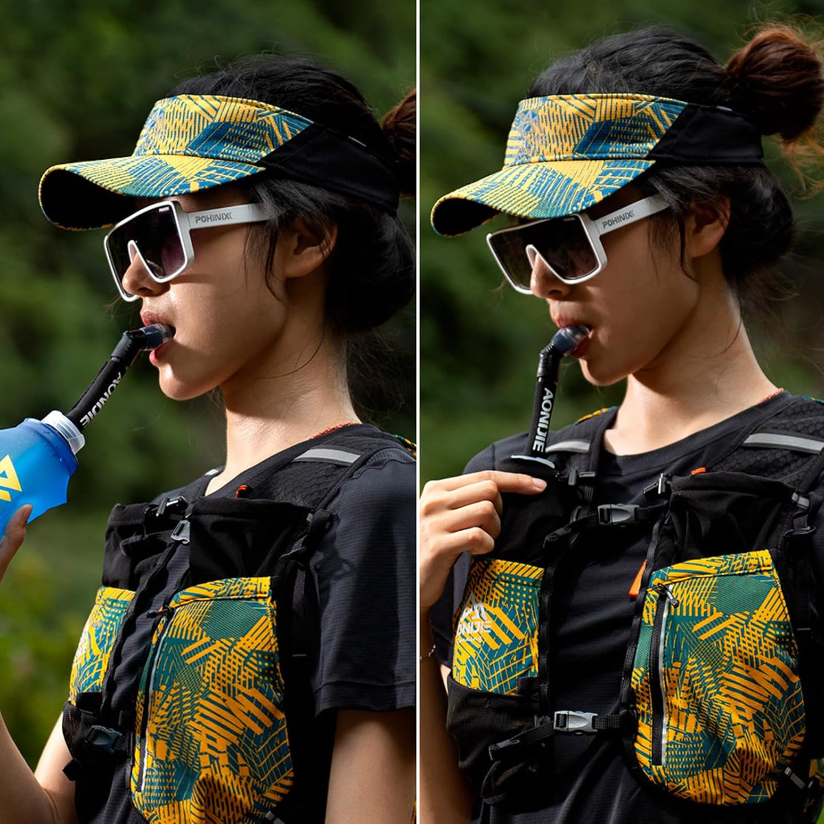 Azarxis TPU Soft Flask Collapsible Water Bottles BPA-Free 250ml 350ml 500ml for Hydration Vest Pack Running Hiking Cycling Climbing