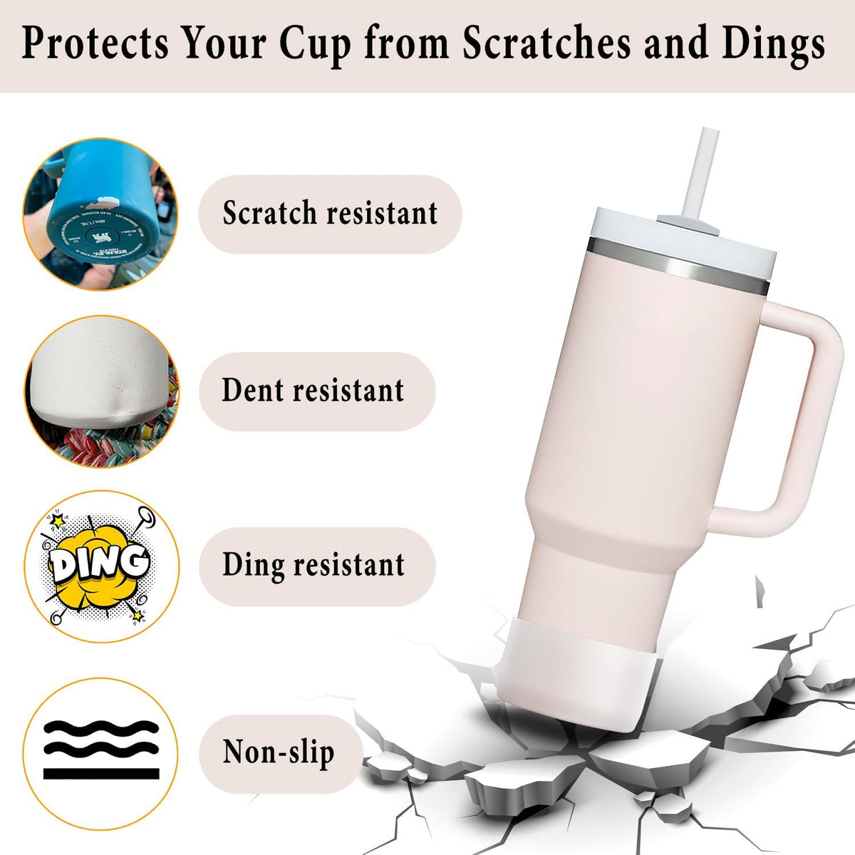 2-Pack Silicone Boots for Stanley, Owala & More, Fits Select Cups & Bottles