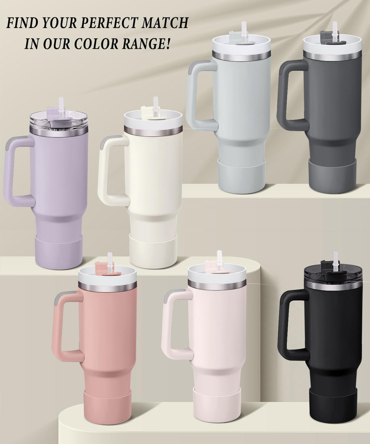 2-Pack Silicone Boots for Stanley, Owala & More, Fits Select Cups & Bottles