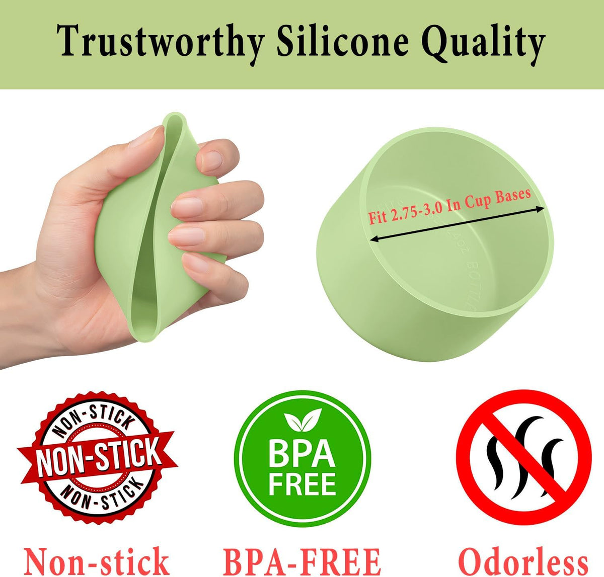2-Pack Silicone Boots for Stanley, Owala & More, Fits Select Cups & Bottles