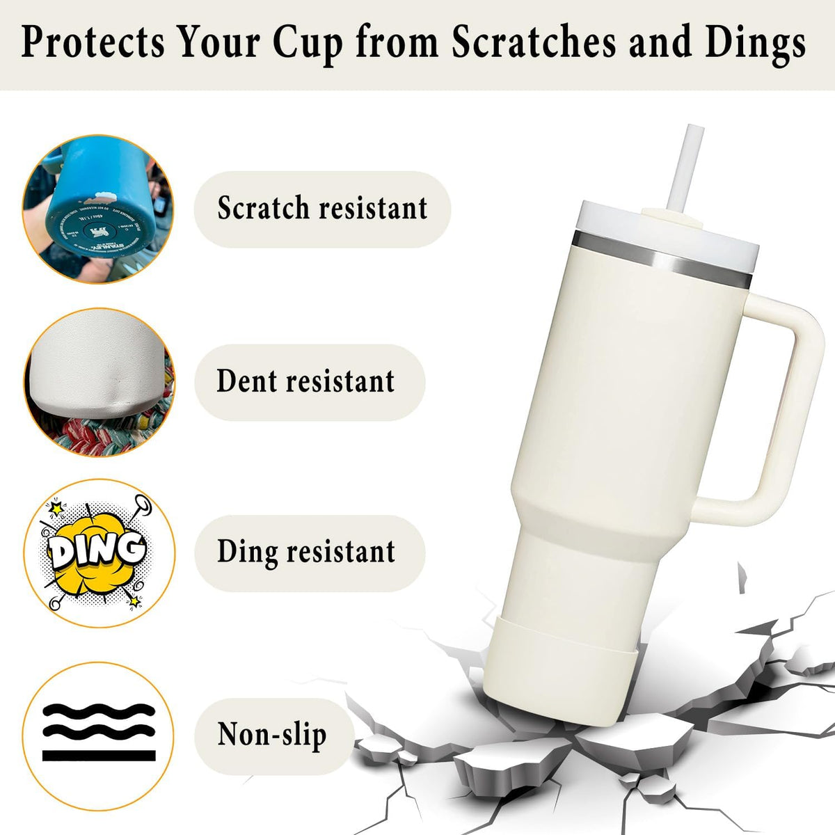 2-Pack Silicone Boots for Stanley, Owala & More, Fits Select Cups & Bottles