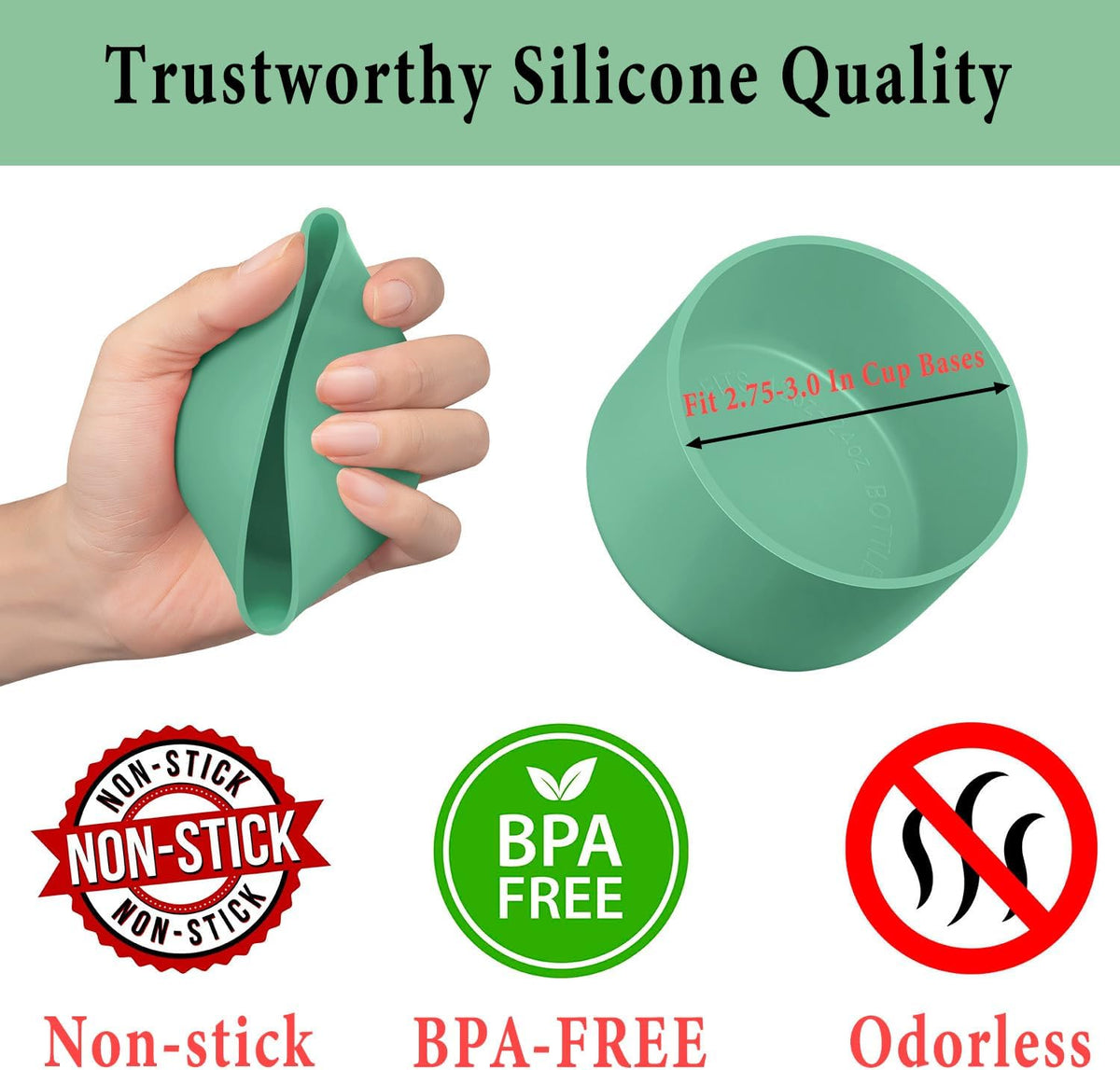 2-Pack Silicone Boots for Stanley, Owala & More, Fits Select Cups & Bottles