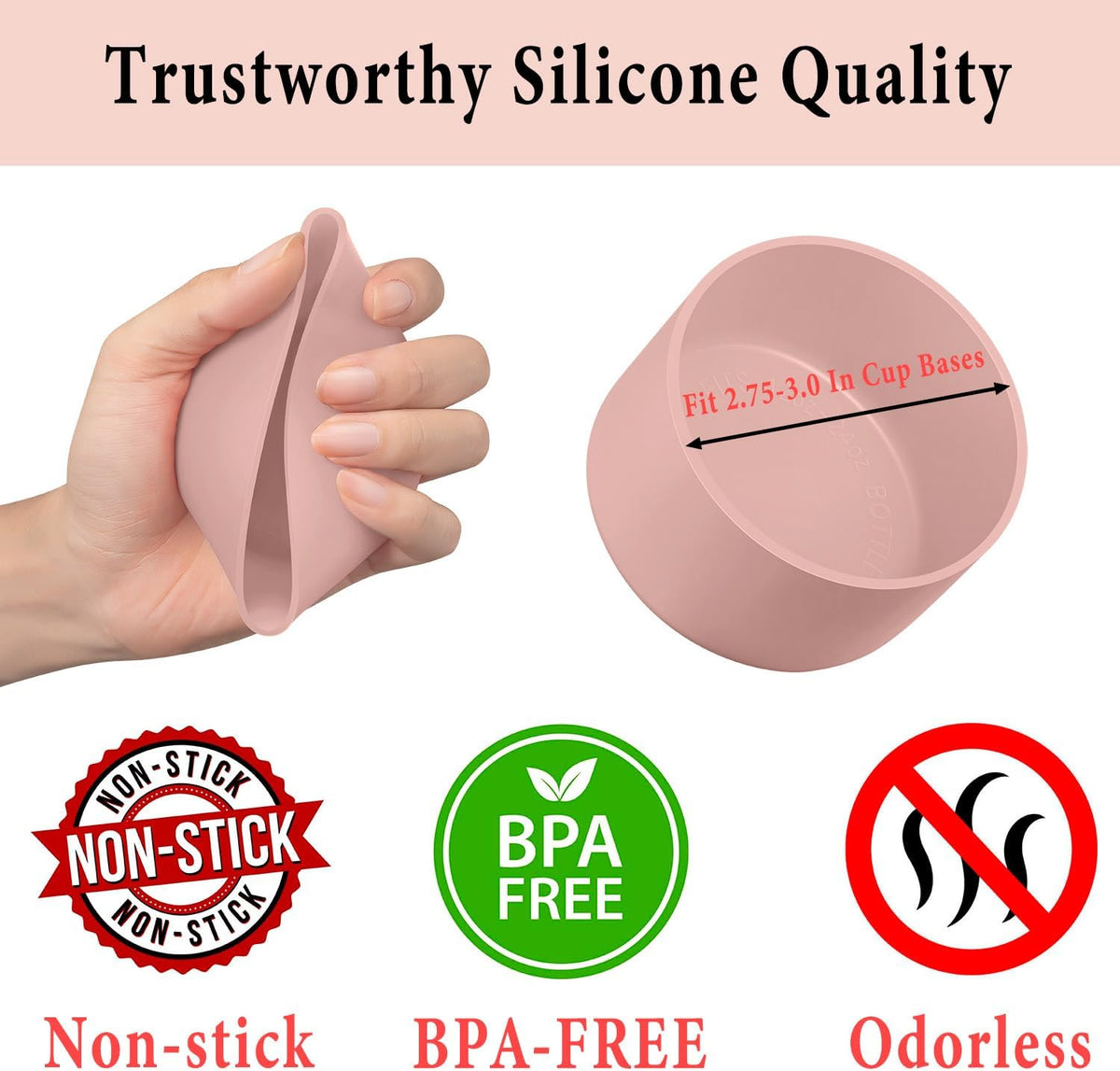 2-Pack Silicone Boots for Stanley, Owala & More, Fits Select Cups & Bottles