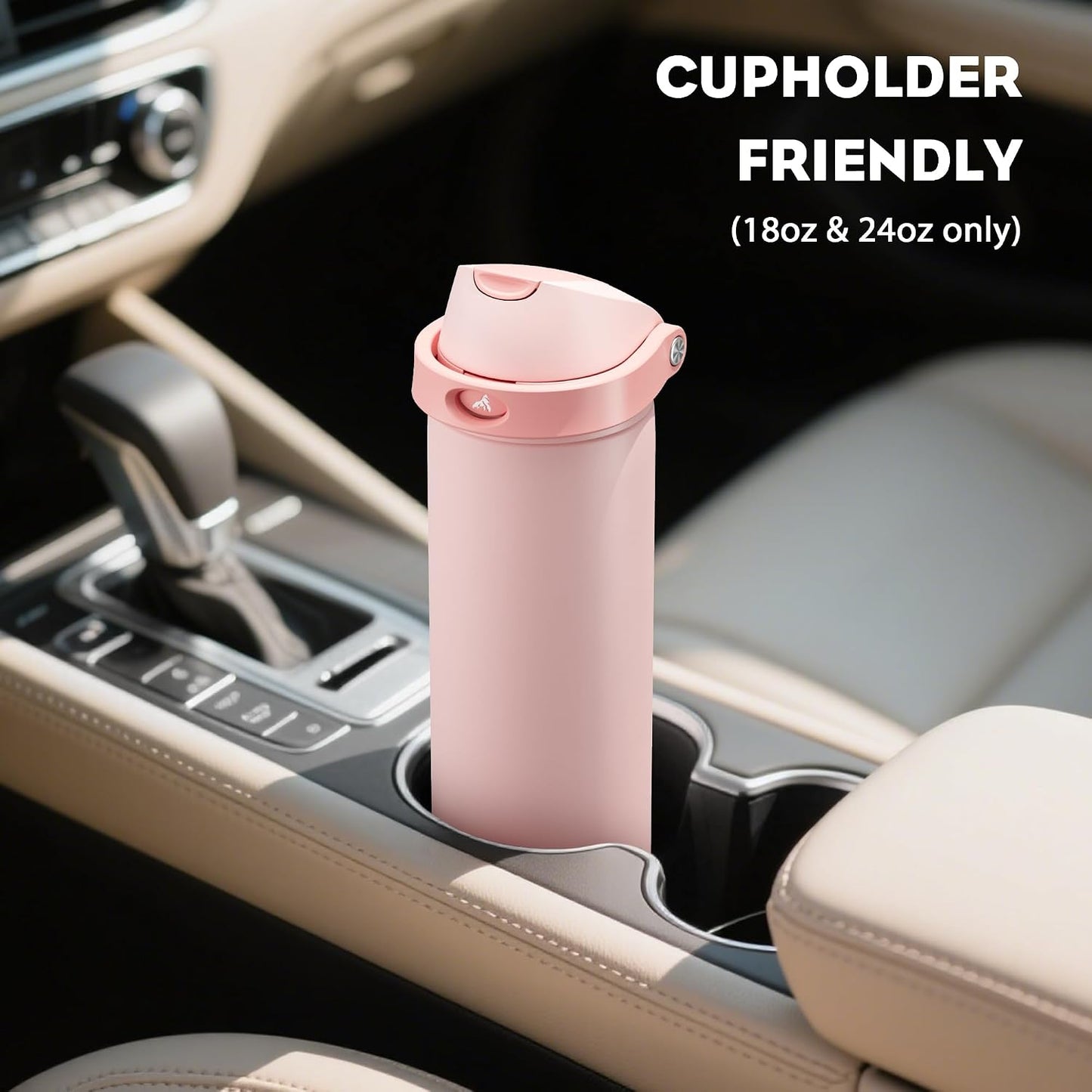 24 oz Stainless Steel Water Bottle: 2-in-1 Push-Button Spout & Quick-Flip Straw, Leakproof, Cold 24Hrs, Fits Car Cup Holder, Insulated Vacuum Flask for Sports, Trip, School Gift (Storm Hammer) - Colors B