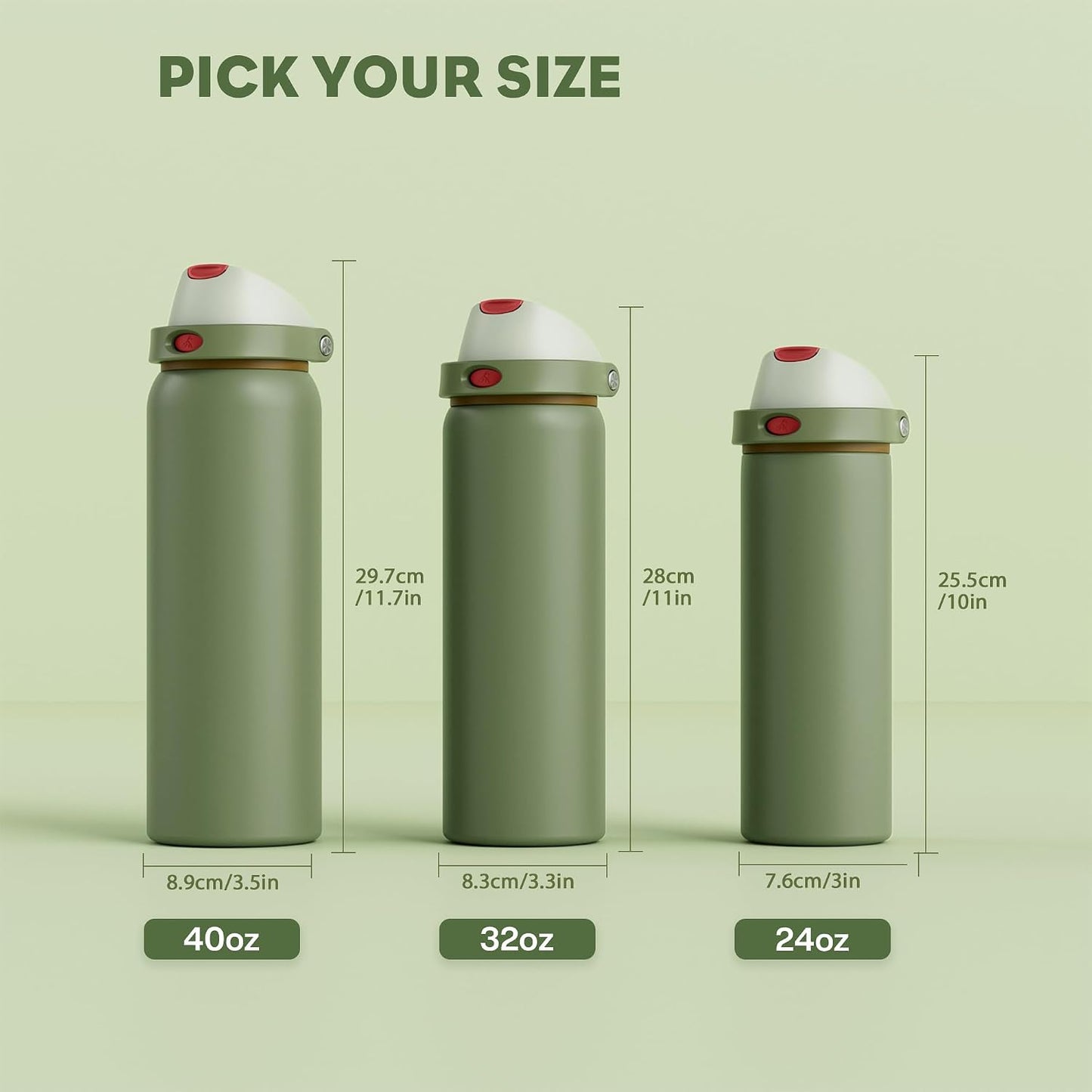 24 oz Stainless Steel Water Bottle: 2-in-1 Push-Button Spout & Quick-Flip Straw, Leakproof, Cold 24Hrs, Fits Car Cup Holder, Insulated Vacuum Flask for Sports, Trip, School Gift (Storm Hammer) - Colors B