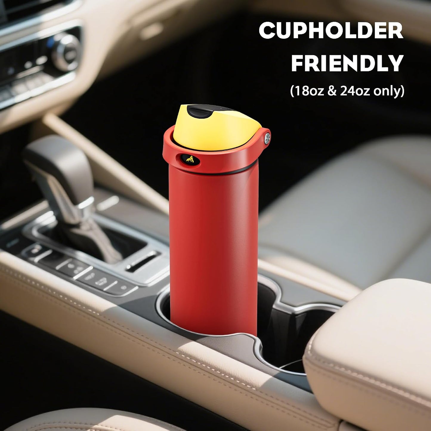 24 oz Stainless Steel Water Bottle: 2-in-1 Push-Button Spout & Quick-Flip Straw, Leakproof, Cold 24Hrs, Fits Car Cup Holder, Insulated Vacuum Flask for Sports, Trip, School Gift (Storm Hammer) - Colors B