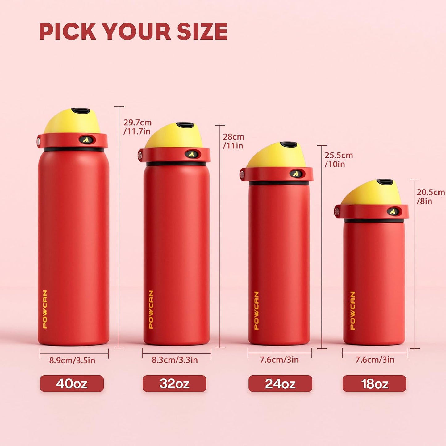 24 oz Stainless Steel Water Bottle: 2-in-1 Push-Button Spout & Quick-Flip Straw, Leakproof, Cold 24Hrs, Fits Car Cup Holder, Insulated Vacuum Flask for Sports, Trip, School Gift (Storm Hammer) - Colors B