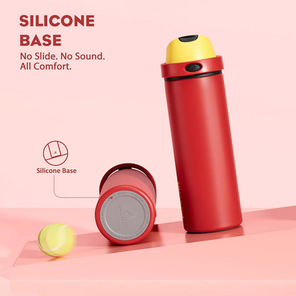 24 oz Stainless Steel Water Bottle: 2-in-1 Push-Button Spout & Quick-Flip Straw, Leakproof, Cold 24Hrs, Fits Car Cup Holder, Insulated Vacuum Flask for Sports, Trip, School Gift (Storm Hammer) - Colors B