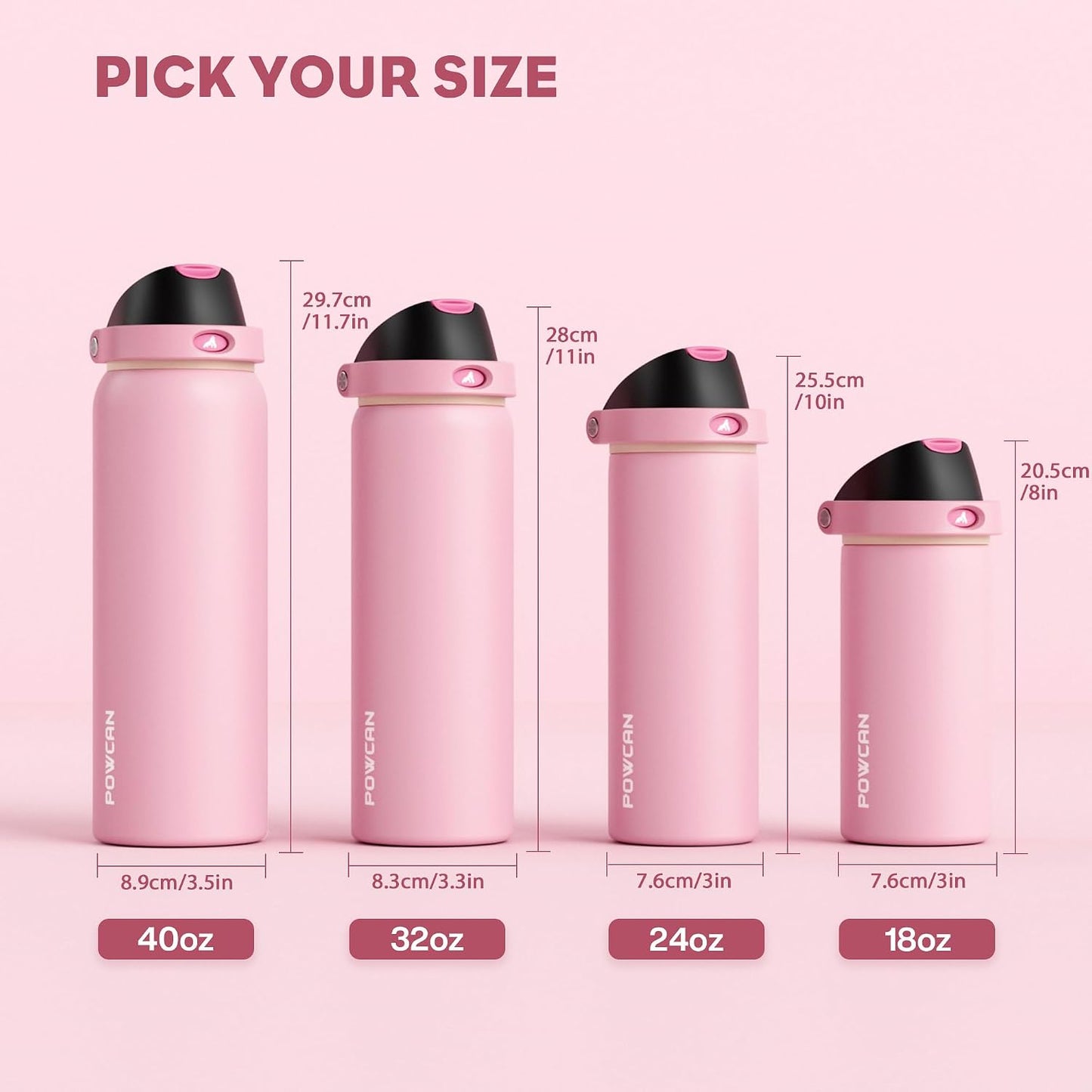 24 oz Stainless Steel Water Bottle: 2-in-1 Push-Button Spout & Quick-Flip Straw, Leakproof, Cold 24Hrs, Fits Car Cup Holder, Insulated Vacuum Flask for Sports, Trip, School Gift (Storm Hammer) - Colors B