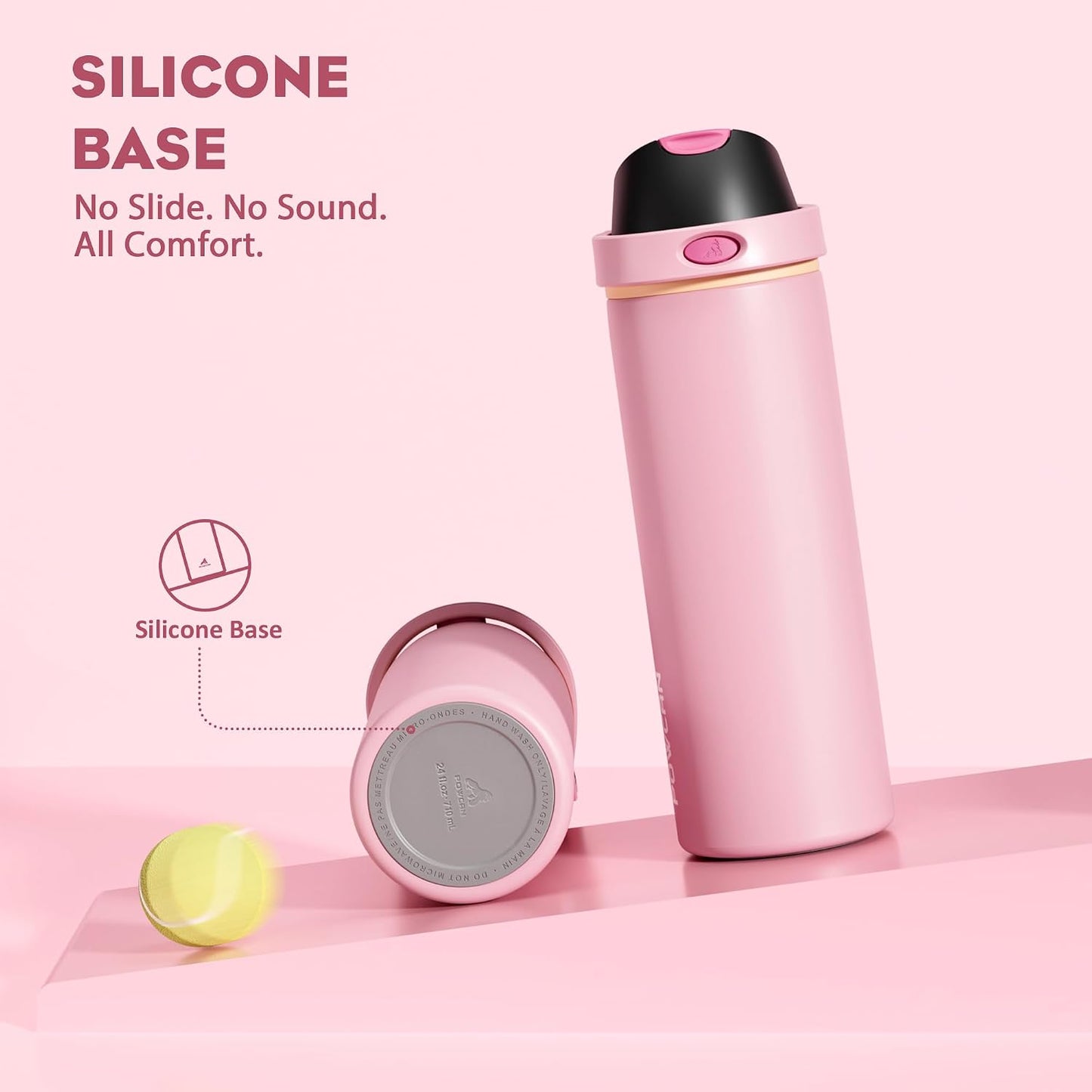 24 oz Stainless Steel Water Bottle: 2-in-1 Push-Button Spout & Quick-Flip Straw, Leakproof, Cold 24Hrs, Fits Car Cup Holder, Insulated Vacuum Flask for Sports, Trip, School Gift (Storm Hammer) - Colors B