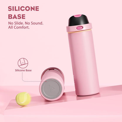 24 oz Stainless Steel Water Bottle: 2-in-1 Push-Button Spout & Quick-Flip Straw, Leakproof, Cold 24Hrs, Fits Car Cup Holder, Insulated Vacuum Flask for Sports, Trip, School Gift (Storm Hammer) - Colors B