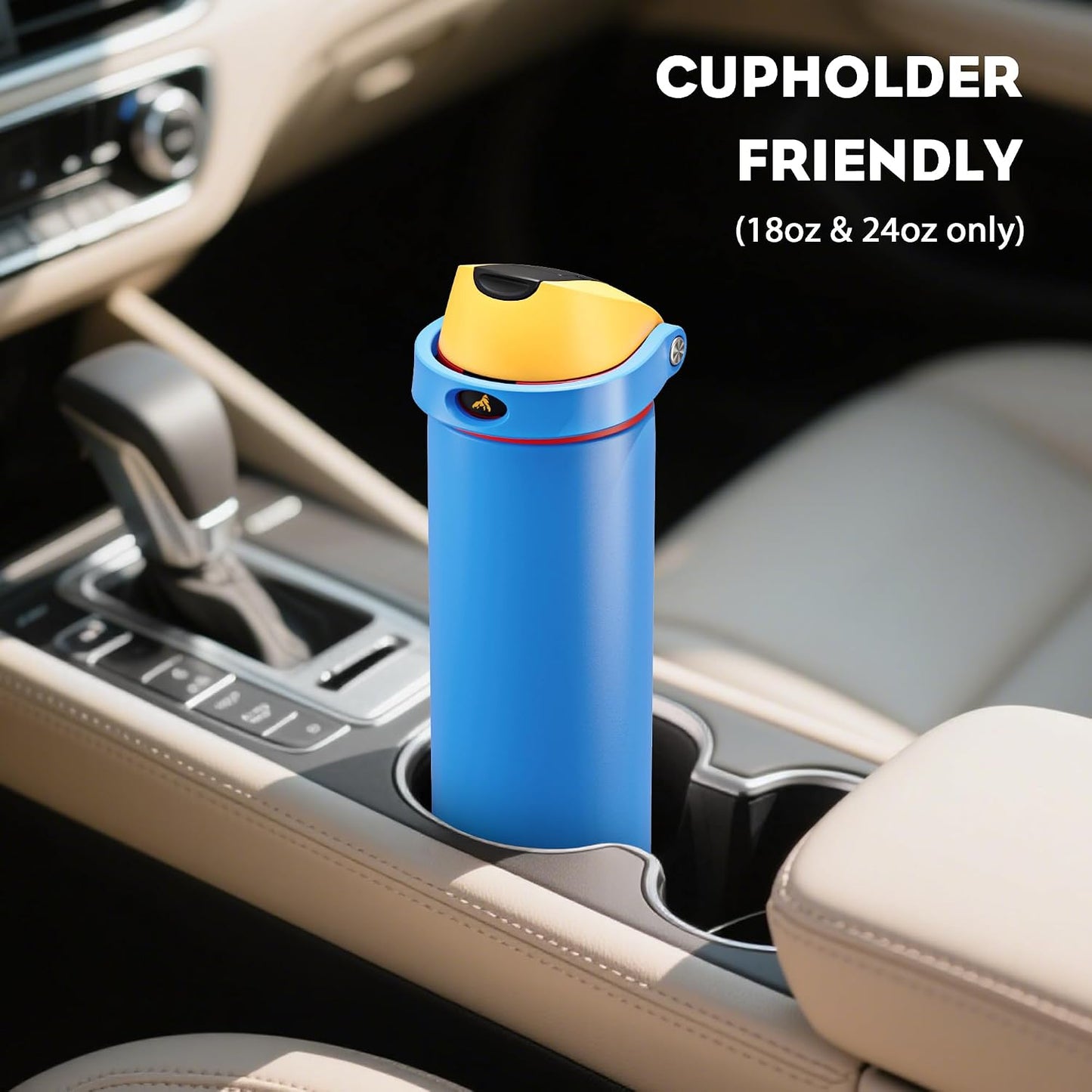 24 oz Stainless Steel Water Bottle: 2-in-1 Push-Button Spout & Quick-Flip Straw, Leakproof, Cold 24Hrs, Fits Car Cup Holder, Insulated Vacuum Flask for Sports, Trip, School Gift (Storm Hammer) - Colors B