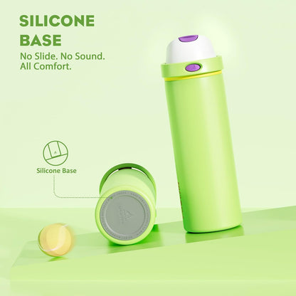 24 oz Stainless Steel Water Bottle: 2-in-1 Push-Button Spout & Quick-Flip Straw, Leakproof, Cold 24Hrs, Fits Car Cup Holder, Insulated Vacuum Flask for Sports, Trip, School Gift (Storm Hammer) - Colors B