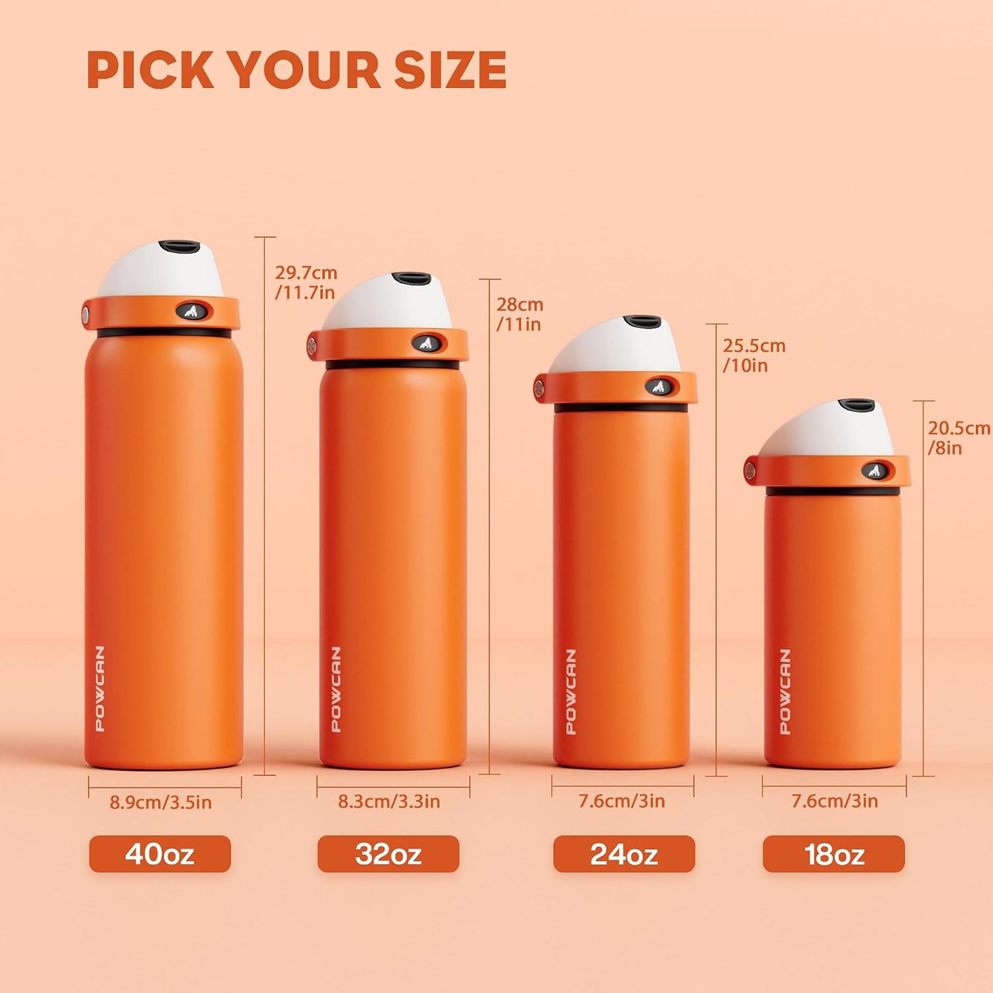 24 oz Stainless Steel Water Bottle: 2-in-1 Push-Button Spout & Quick-Flip Straw, Leakproof, Cold 24Hrs, Fits Car Cup Holder, Insulated Vacuum Flask for Sports, Trip, School Gift (Storm Hammer) - Colors B