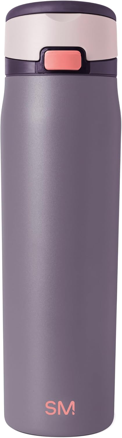 Water Bottle with Straw & Handle | 24oz | Blue | Mesa Loop Insulated Water Bottle for School, Sports, Travel | Leak Proof, Stainless Steel | Snow Day - Colors A
