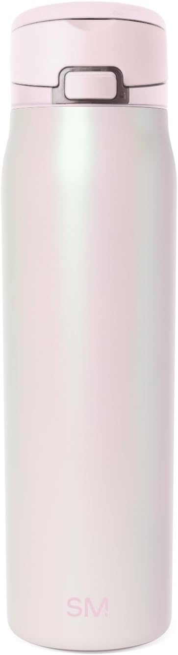 Water Bottle with Straw & Handle | 24oz | Blue | Mesa Loop Insulated Water Bottle for School, Sports, Travel | Leak Proof, Stainless Steel | Snow Day - Colors A