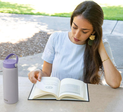 MIRA 18 oz Tea Infuser Thermo - Stainless Steel Travel Bottle with Removable Strainer for Loose Leaf Tea - Insulated Hot & Cold Brew Steeper - White