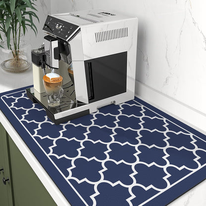 WISELIFE Dish Drying Mat Super Absorbent Drying Mat Large Dish Drying Mats for Kitchen Counter Easy Clean Dish Mat Kitchen Drying Mat15"x 18" Stylish Grey