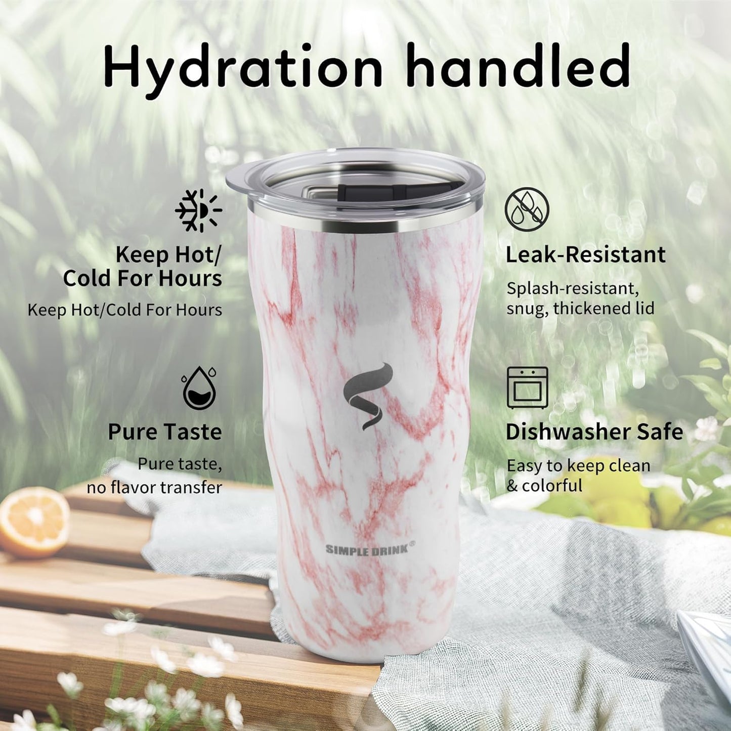 20Oz Insulated Tumbler With Straw And Lid, Stainless Steel Coffee Cup, Double Wall Vacuum Travel Mug,Spill proof Iced Coffee Tumbler, Beach tumbler, Green Red Tumbler