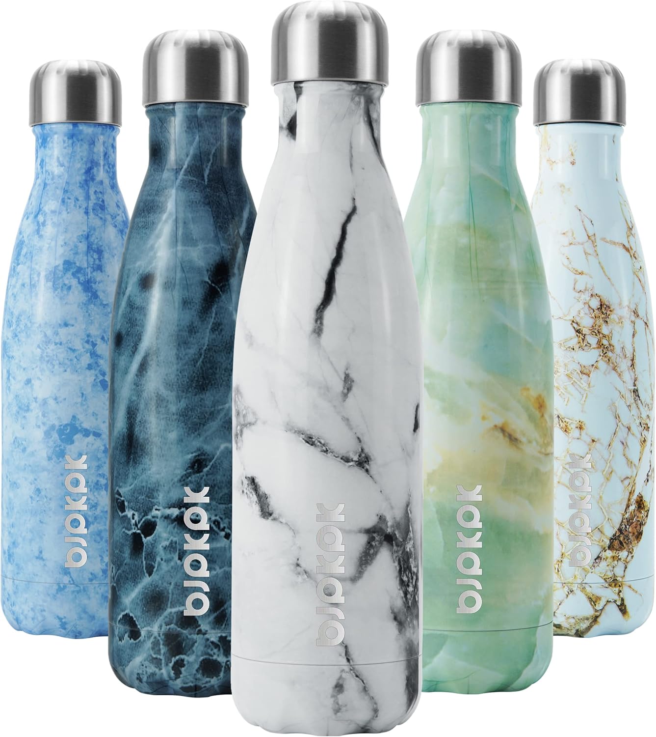 BJPKPK Insulated Water Bottle 12oz Small Stainless Steel Water Bottles Reusable Metal Thermal Keep Cold and Hot,Dreamy Purple - Colors A