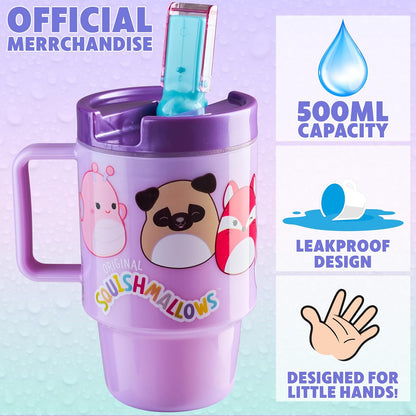 Get Trend Pokemon Kids Water Bottle with Straw 16.9 oz BPA Free Plastic Cup with Lid Reusable Tumbler Pikachu Anime Gifts for Kids (Black Pokemon)