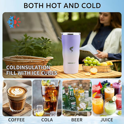 20Oz Insulated Tumbler With Straw And Lid, Stainless Steel Coffee Cup, Double Wall Vacuum Travel Mug,Spill proof Iced Coffee Tumbler, Beach tumbler, Green Red Tumbler