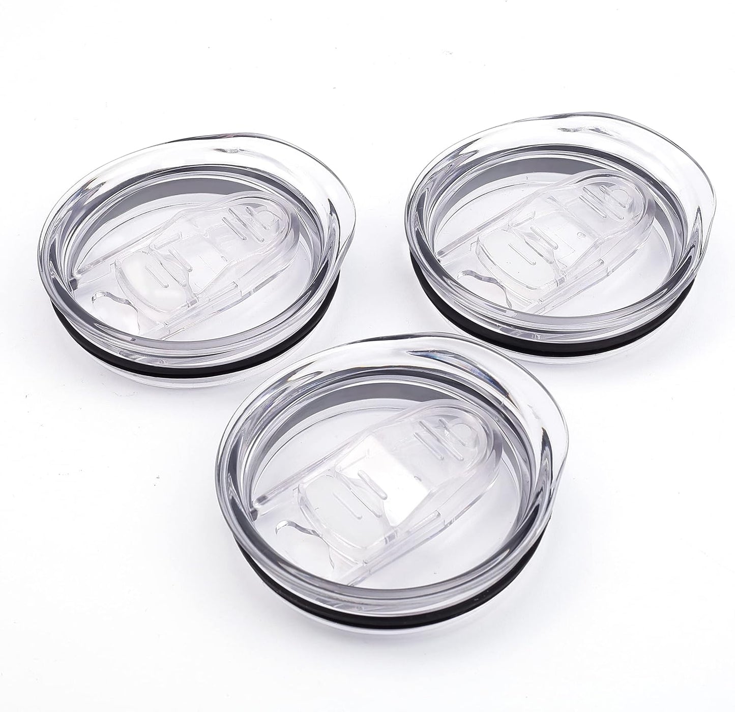 20oz Skinny Tumbler Replacement Lids 3 Pack,2.75in Cup Mouth Compatible with YETI Rambler and More Tumbler Cups，Spill Proof Splash Resistant Silicone Sliding Covers.