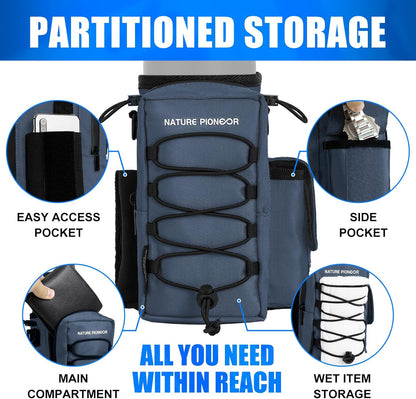 NATURE PIONEOR Magnetic Gym Bag for Men and Women - Magnet Water Bottle Holder Sling Carrier with Crossbody Shoulder Strap,Gym Accessories Pouch,Phone Pockets for Sports,Walking,Travel,Workout